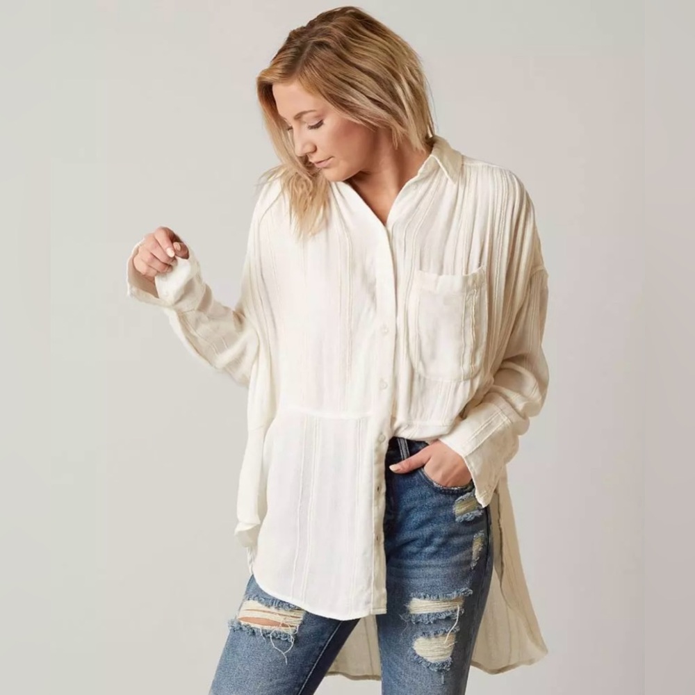 Free People Cozy Night Long Sleeve Top